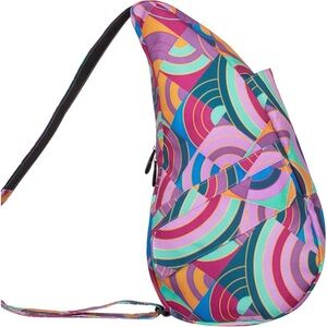 AmeriBag Healthy Backpack Spacious & Organized Colorful Retro Print EUC